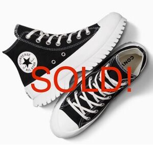 Converse Chuck Taylor All Star Lugged 2.0 Platform Black Sneakers Size 8 NWOT